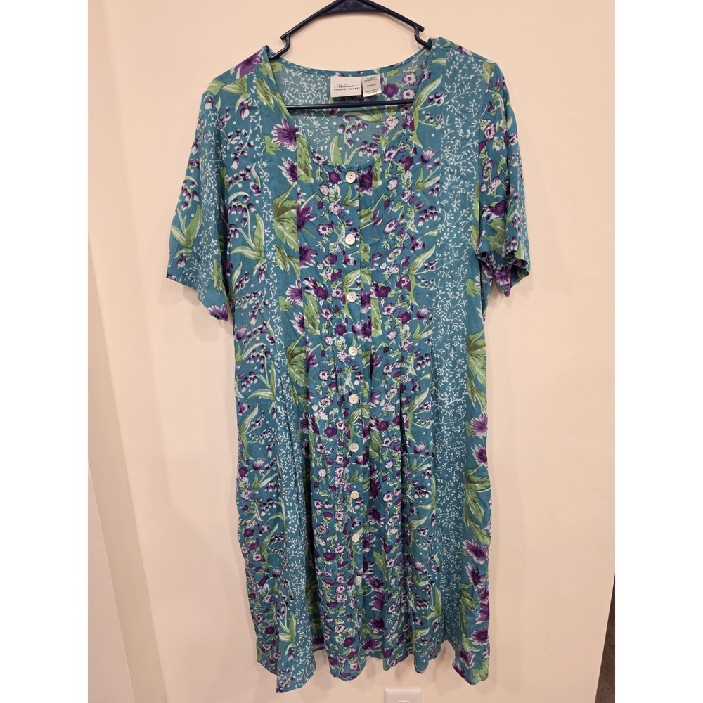 Vintage Vermont Country Store Floral Dress M Cottagecore English Countryside